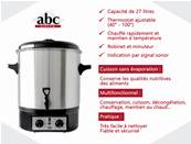 Stérilisateur Electrique ABC - 27 L - Inox - Thermostat, Minuteur et Robinet de Vidange