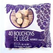 Sachet de 40 Bouchons en Liège Naturel 45 x 24 mm - Une Solution Idéale pour les Vins de Garde Longue