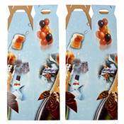 Lot de 2 Étuis Cadeaux Festifs et Imprimés pour Bouteille de Champagne Standard – Transport Sécurisé