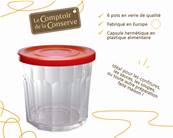 6 Pots à Confiture 450 ml avec Couvercle - Le Comptoir de la Conserve