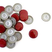 150 Capsules Couronne - avec Opercule Incorpor -  29 mm, couleur Rouge