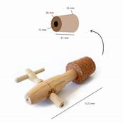 Robinet 4 Pouces ( 11 cm ) - pour Fût ou vinaigrier - Bois de frêne Français