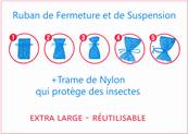 Sac à Jambon pour Séchage - en Nylon avec Ruban de Fermeture- Le Comptoir de la Conserve