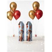 Lot de 2 Étuis Cadeaux Festifs et Imprimés pour Bouteille de Champagne Standard – Transport Sécurisé