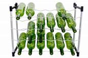 Casier Range-bouteilles 24 places Effet Chromé - Acier Plastifié effet Chrome