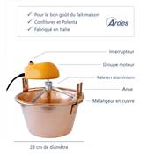 Confiturier Electrique et Appareil à Polenta en Cuivre – 28 cm