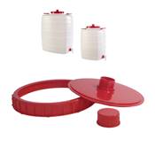 Couvercle avec Bouchon pour Ft Plastique Blanc 50L et 100L - Pice Dtache et Accessoire