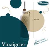 Vinaigrier en Grès Émaillé - avec son Bec Verseur en Liège & Inox - 0,4 litres